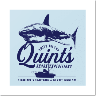 Quint's Shark Fishing Posters and Art